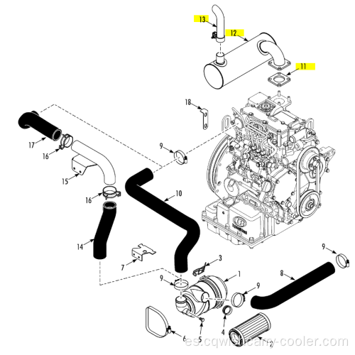 Muffler 130983 3E71351G01 3E71352G01 para SP Thermo King Unidad de refrigeración Sell 130983tka 116173